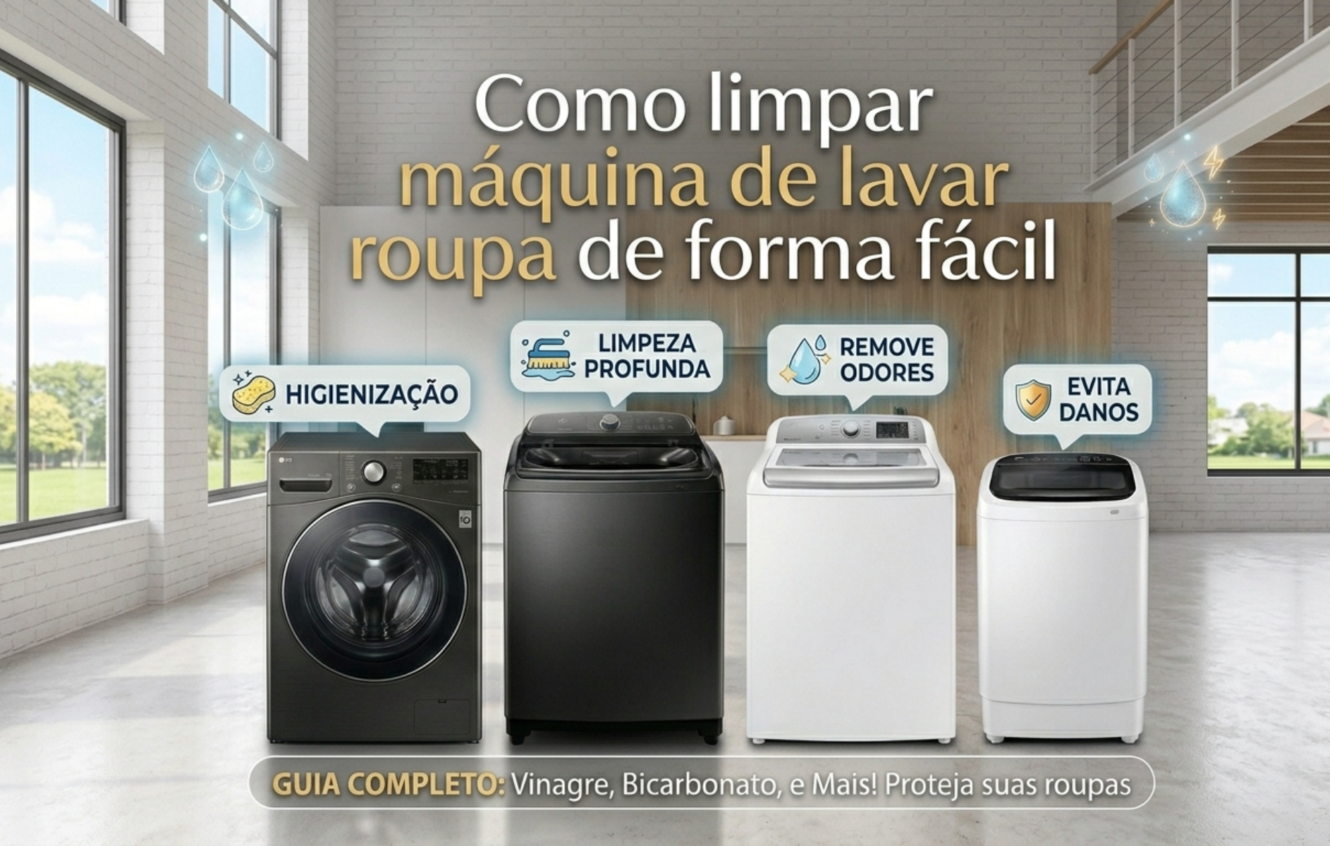 Como limpar máquina de lavar roupa de forma fácil