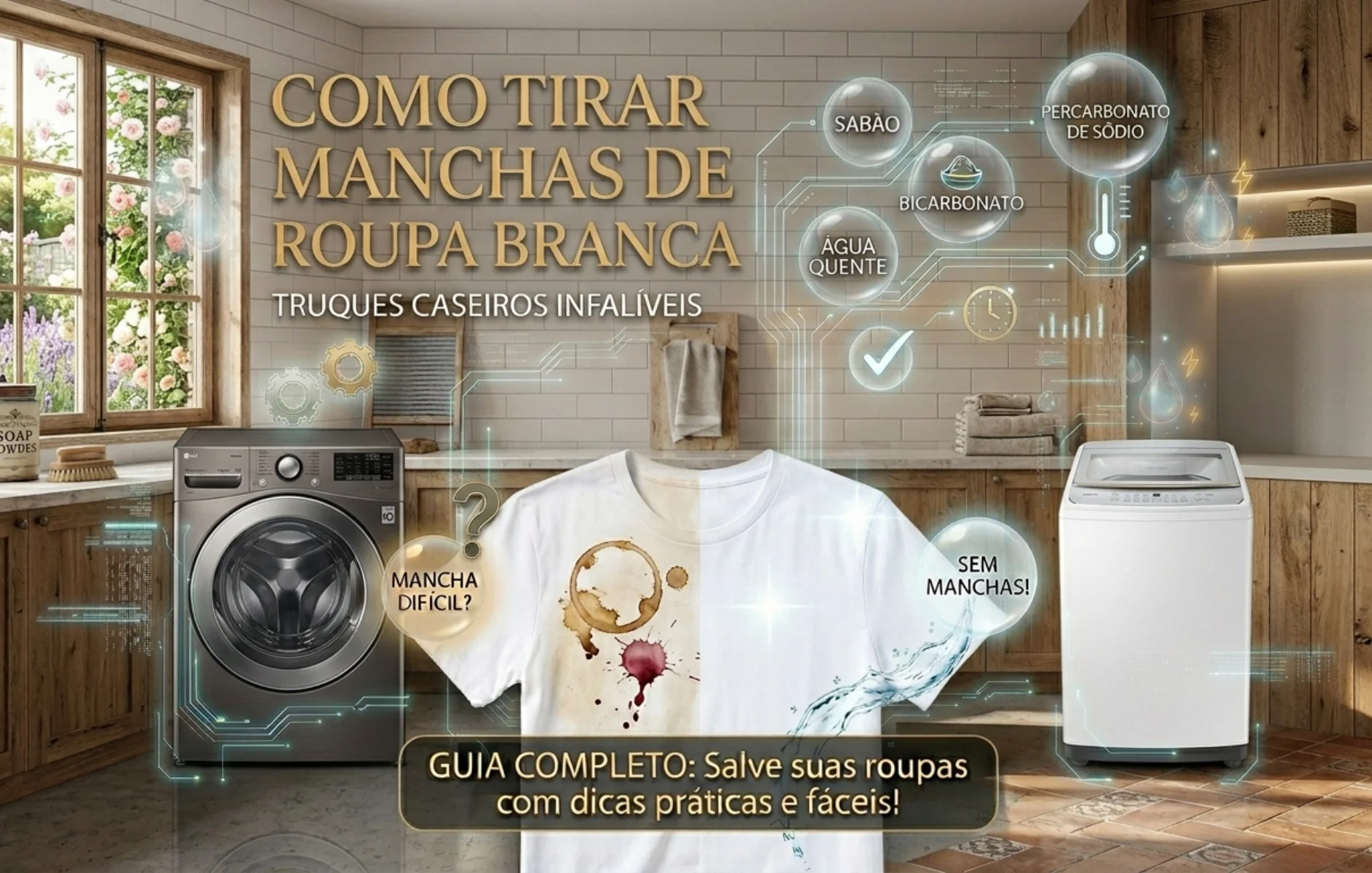Como tirar mancha de roupa branca com 13 dicas