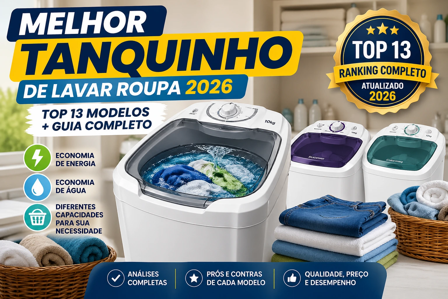 Melhor tanquinho de lavar roupa: veja 13 opções