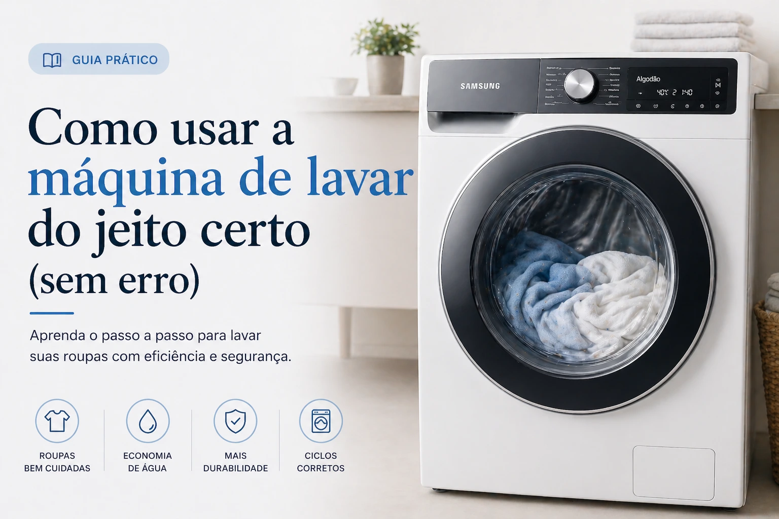 Como usar a máquina de lavar do jeito certo (sem erro)