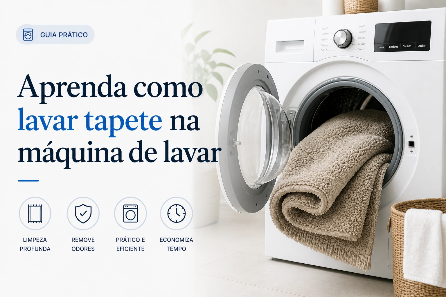 Aprenda como lavar tapete na máquina de lavar