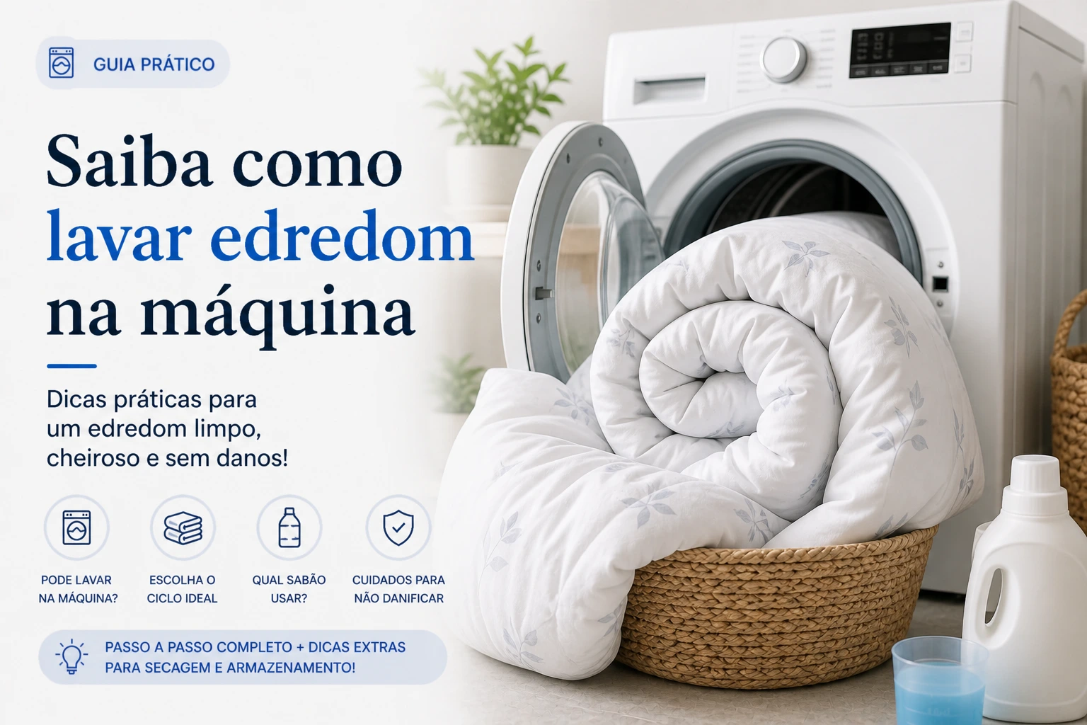 Saiba como lavar edredom na máquina