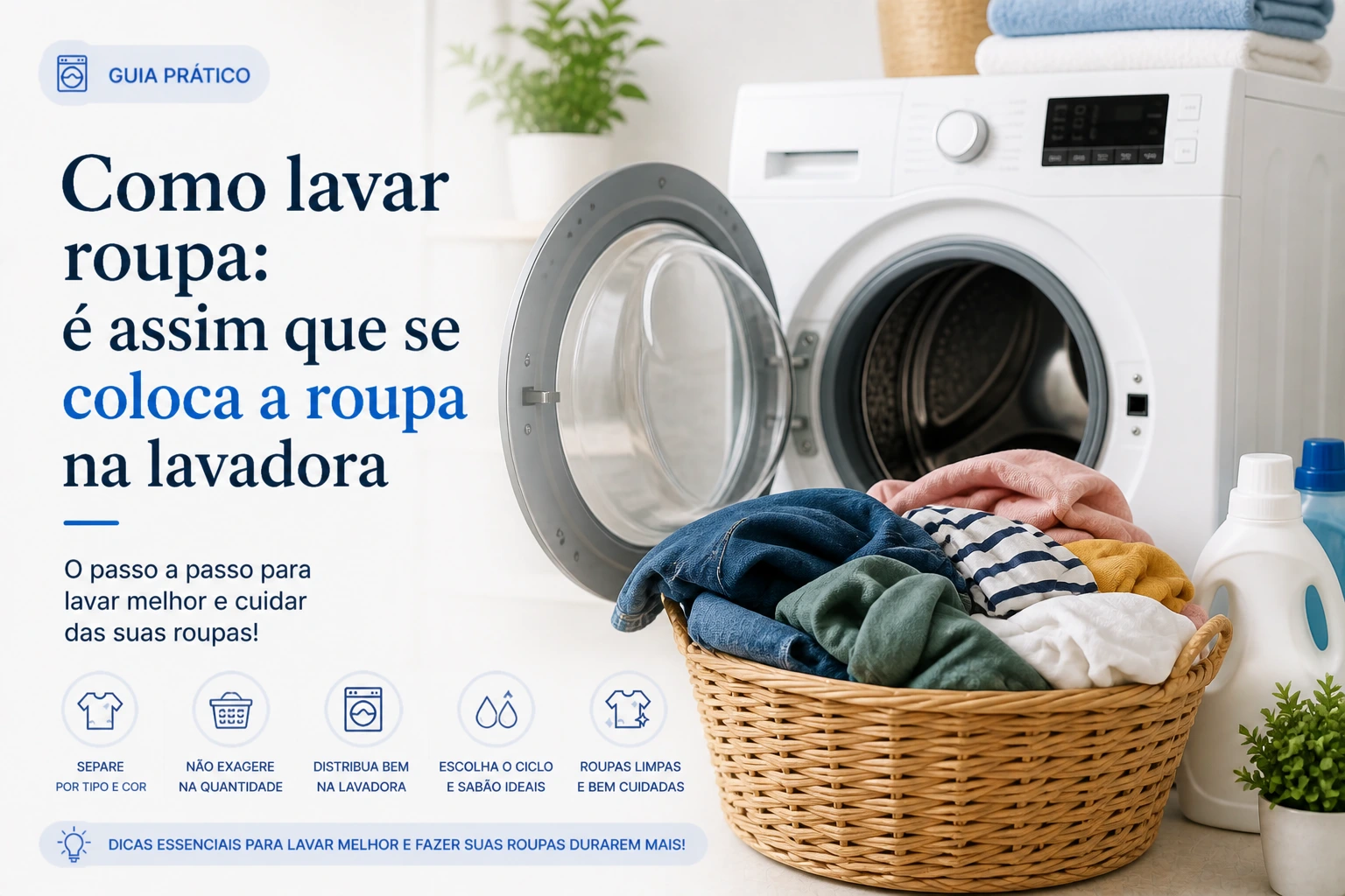 Como lavar roupa: é assim que se coloca a roupa na lavadora