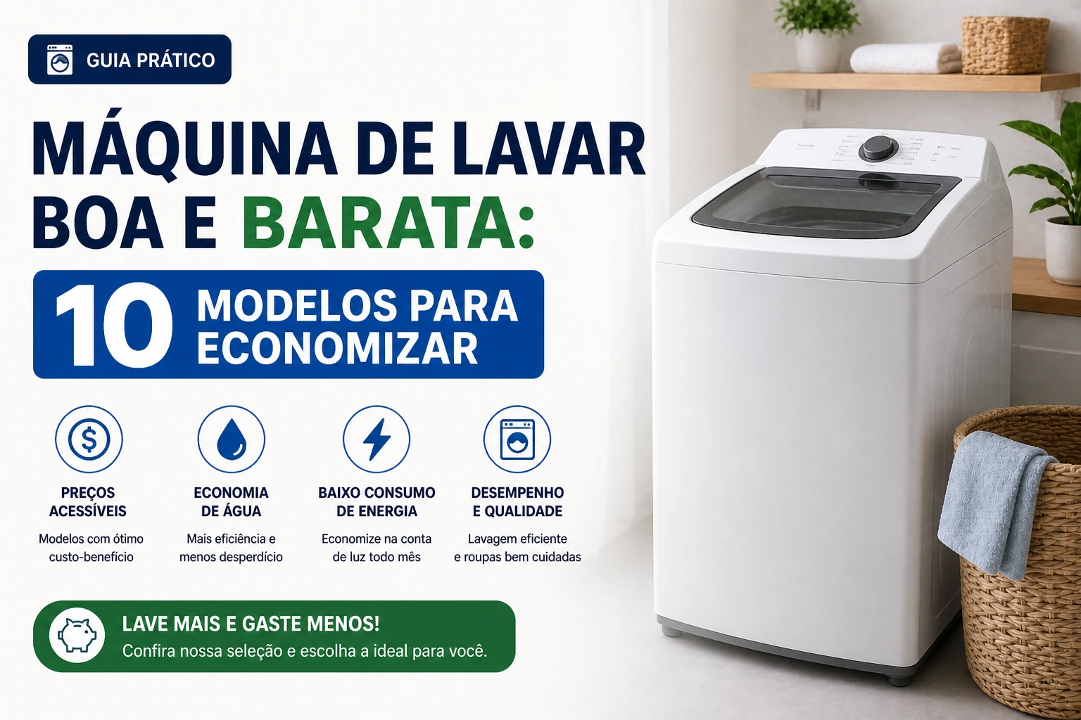 Máquina de lavar boa e barata: 10 modelos para economizar