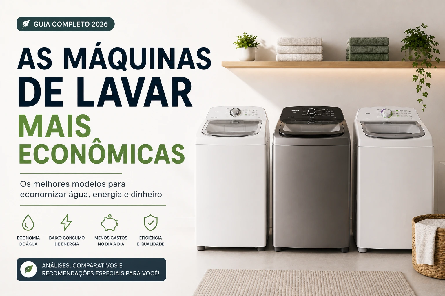 As máquinas de lavar mais econômicas: Os melhores modelos