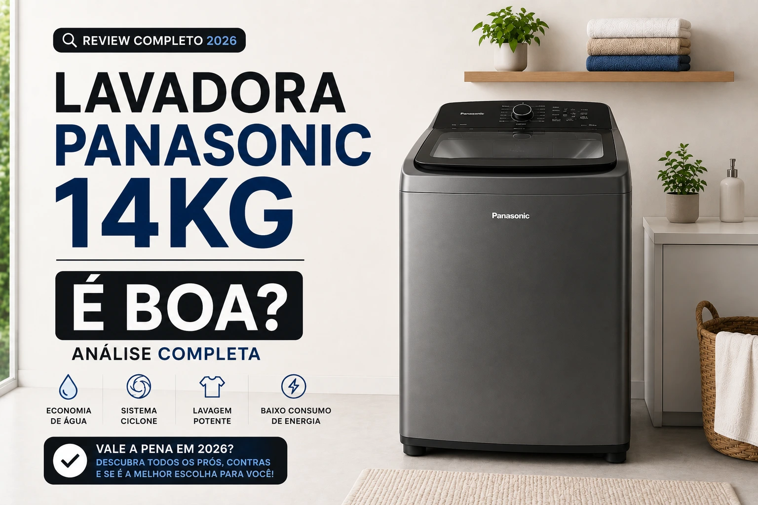Lavadora Panasonic 14kg é boa?