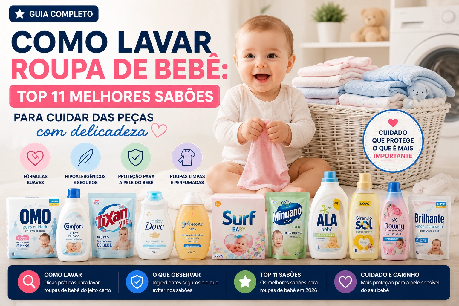 Como lavar roupa de bebê: Top 11 Melhores Sabões para cuidar das peças com delicadeza