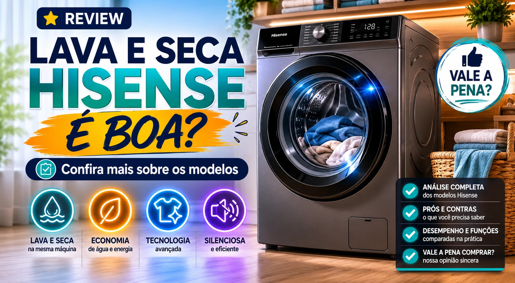 Lava e seca Hisense é boa? Confira mais sobre os modelos