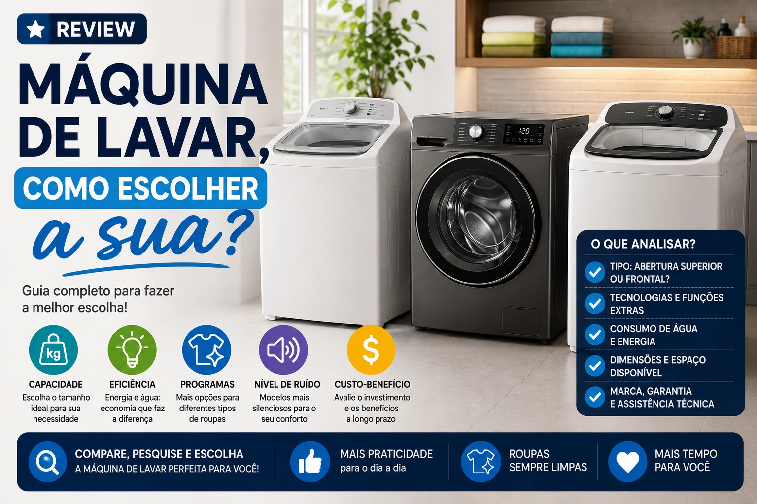 Máquina de Lavar, como escolher a sua?