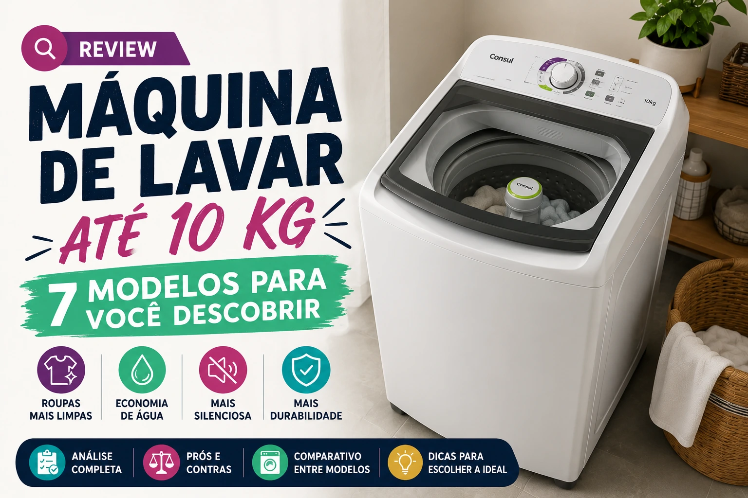 Máquina de lavar até 10 kg: 7 modelos para você descobrir
