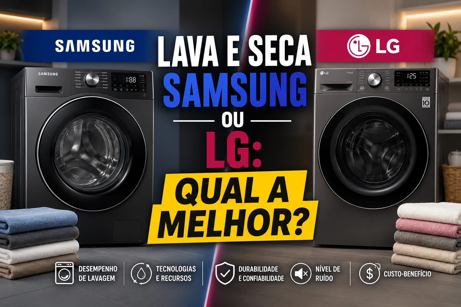 Lava e Seca Samsung ou LG: Qual a melhor?