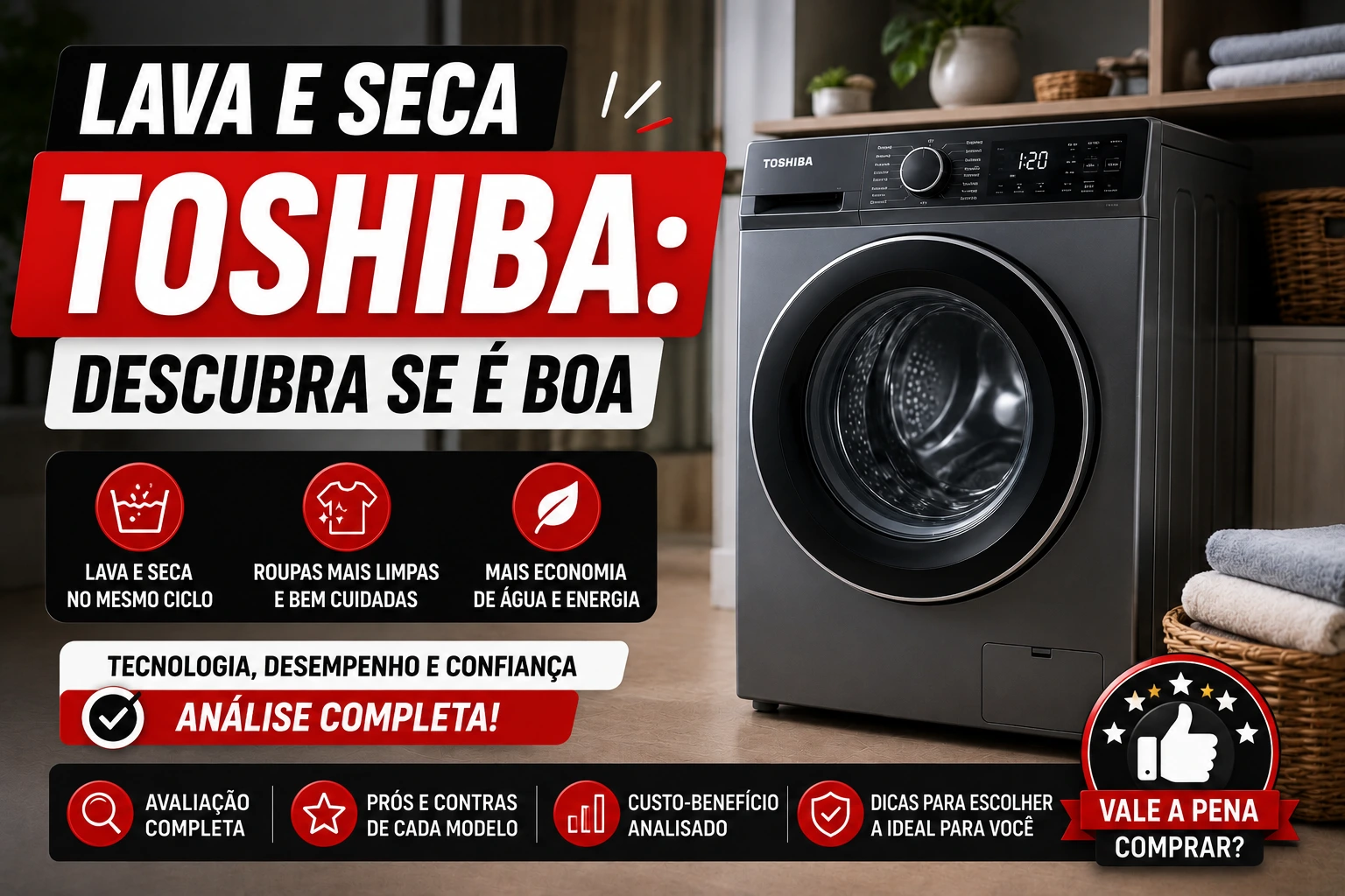 Lava e seca Toshiba: descubra se é boa