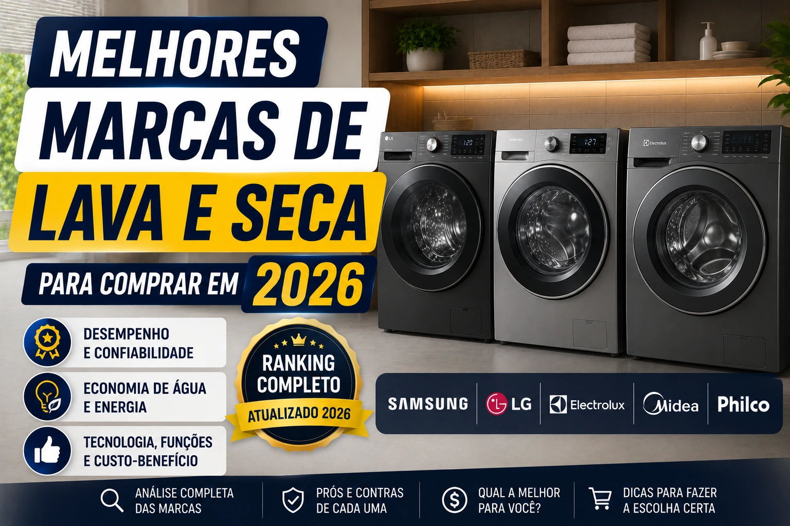 Melhores marcas de lava e seca para comprar em 2026