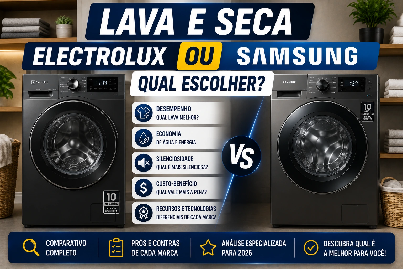 Lava e Seca Electrolux ou Samsung, qual escolher?