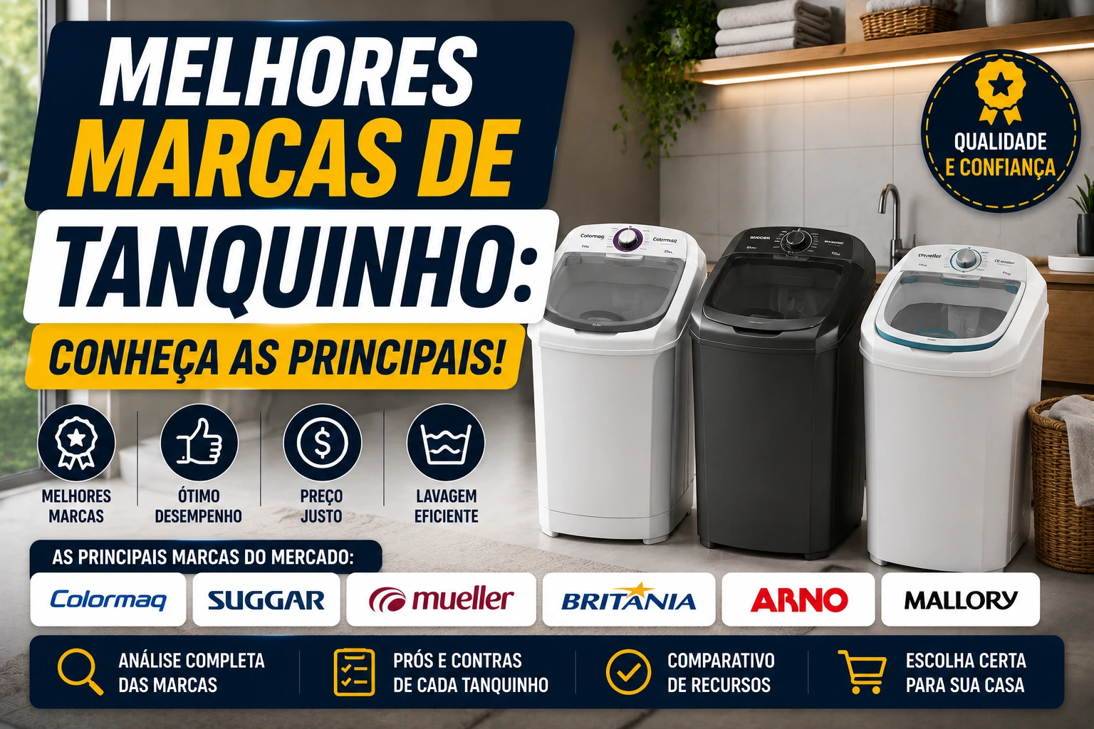 Melhores marcas de tanquinho: conheça as principais