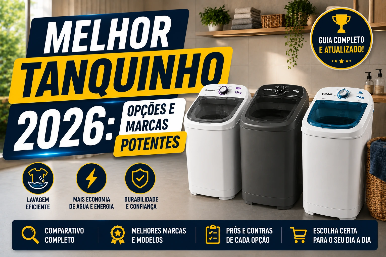 Melhor Tanquinho 2026: Opções e Marcas Potentes