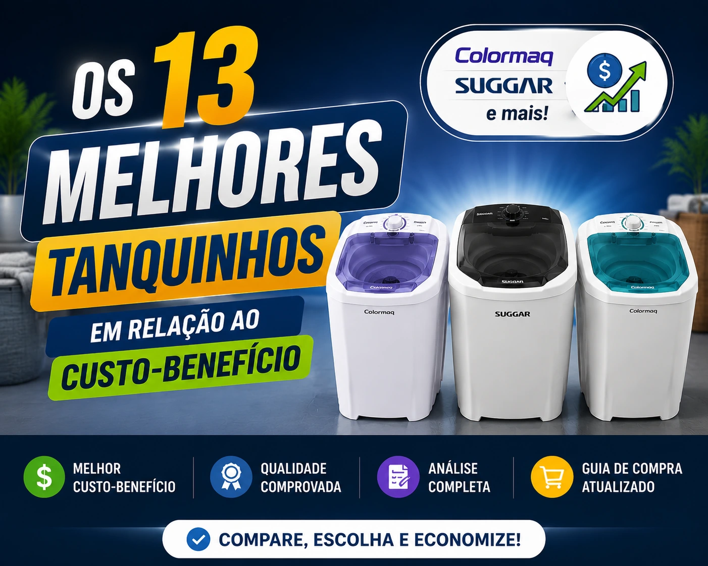 Os 13 Melhores Tanquinhos em Relação ao Custo-Benefício