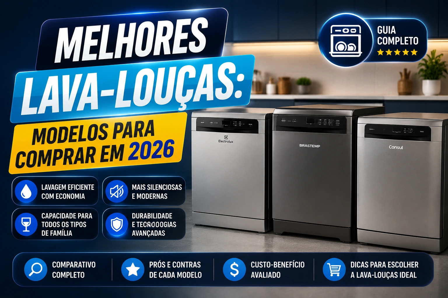 Melhores lava-louças: modelos para comprar em 2026