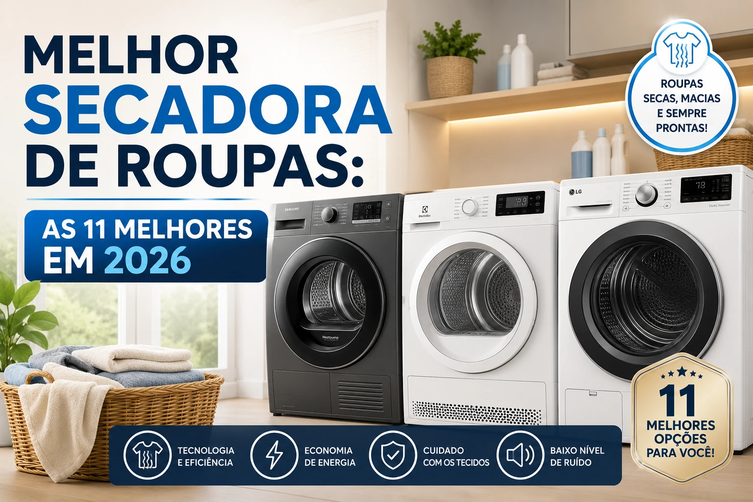 Melhor secadora de roupas: as 11 melhores em 2026