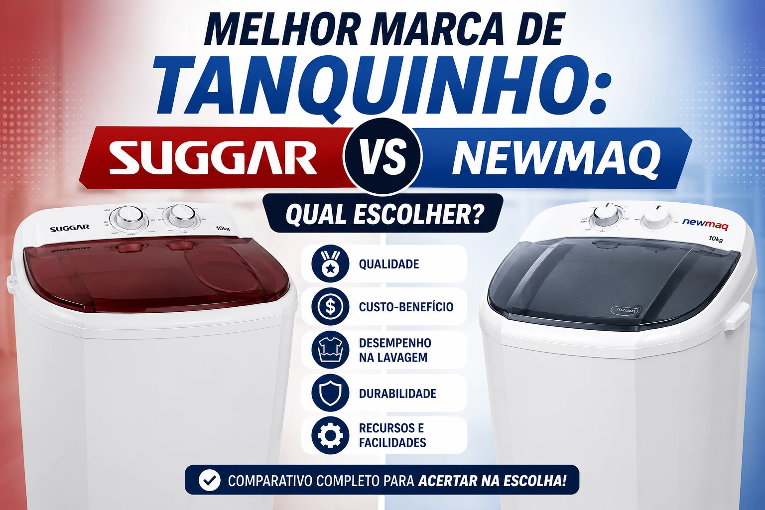 Melhor marca de tanquinho:  Suggar ou NewMaq, qual escolher?