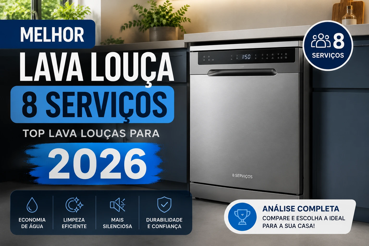 Melhor Lava Louça 8 Serviços: Top Lava Louças Para 2026