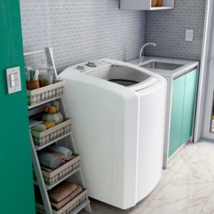3 Colormaq Maquina de Lavar Roupas Automatica 15KG LCA15 Turbo Lavagem Branco 220V