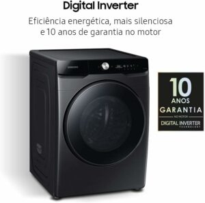 Samsung Lava e Seca 18 Kg Eco Bubble Preto e Inox com 25 Programas de Lavagem - Wd18t6500gvaz 3