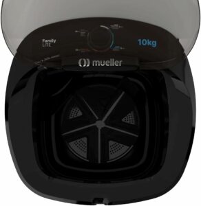 2 Lavadora Máquina de Lavar Semiautomática Mueller Family Lite 10kg 127V Preta