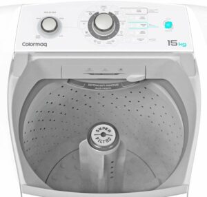 2 Colormaq Maquina de Lavar Roupas Automatica 15KG LCA15 Turbo Lavagem Branco 220V