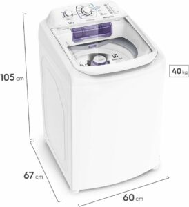 2 Lavadora Compacta LAC12 com Dispenser Autolimpante e Cesto Inox, Branco