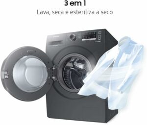 3 Lava e Seca Samsung WD11A com Ecobubble WD11A4453BX Inox Look 11 7kg 127V