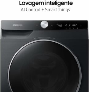 3 Lavadora e Secadora Samsung QDrive 14Kg Black Inox 127V WD14TP34DSB AZ