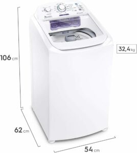 3 Máquina de Lavar Electrolux 8,5kg Branca Turbo Economia com Jet&Clean e Filtro Fiapos (LAC09) - 127V