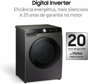 4 Lava & Seca 13 Kg Look Samsung Eco Bubble Inox com 24 Programas de Lavagem - Wd7000t