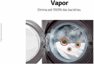 4 Lava e Seca Smart LG VC4 13kg Branco com Inteligência Artificial AIDD™ - CV5013WC4 - Motor Inverter