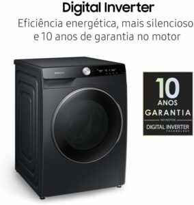 4 Lavadora e Secadora Samsung QDrive 14Kg Black Inox 127V WD14TP34DSB AZ