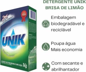 2-DETERGENTE PARA MÁQUINA DE LAVAR LOUÇAS UNIK 1Kg