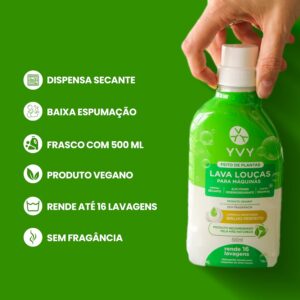 2-Detergente Máquina Lava Louças – Dispensa Secante, Limpeza Profunda Enzimática, Produto Natural – Hipoalérgico, Vegano, Cruelty Free – Rende 16 Lavangens