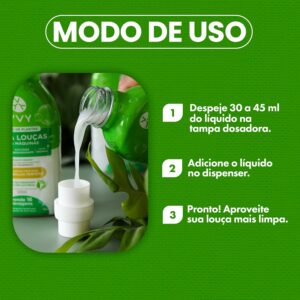 3-Detergente Máquina Lava Louças – Dispensa Secante, Limpeza Profunda Enzimática, Produto Natural – Hipoalérgico, Vegano, Cruelty Free – Rende 16 Lavangens