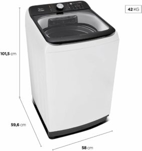 3 Lavadora de Roupas 13kg Branca Midea Wave Agitator 127V