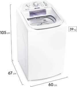 3 Máquina de Lavar Electrolux 10,5kg Branca Turbo Economia com Jet&Clean e Filtro Fiapos (LAC11) - 127V