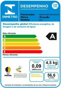 4-Tanquinho Máquina de Lavar Semiautomática Mueller Plus 4.5kg Preta 127V