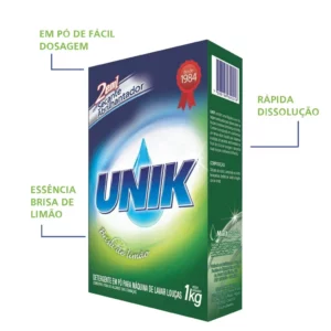 5-DETERGENTE PARA MÁQUINA DE LAVAR LOUÇAS UNIK 1Kg