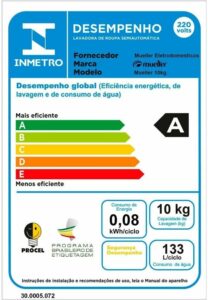 5-Lavadora Máquina de Lavar Semiautomática Mueller Family Lite 10kg 220V Preta