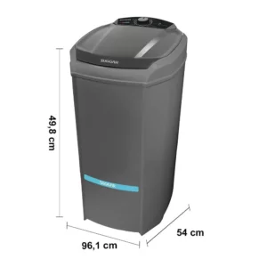 5-SUGGAR LAVADORA DE ROUPAS LAVAMAX ECO 15KG 110V PRATA LE1521PR