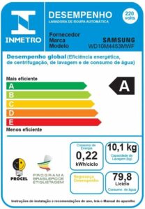 5-Samsung Lava e Seca Digital Inverter Ecobubble™ WD10M Branca 10.1kg 220V