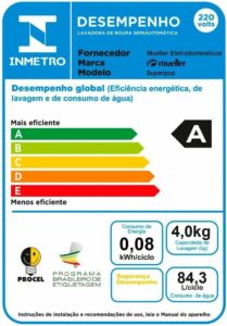 5-Tanquinho Lavadora Semiautomática Mueller Superpop 4kg Preto 220V