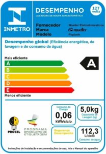 5-Tanquinho Máquina de Lavar Mueller Poptank 5kg 127V Branco