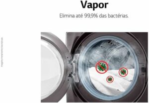 3 Lava e Seca Smart LG VC4 13kg Branco com Inteligência Artificial AIDD™ - CV5013WC4 - Motor Inverter
