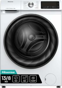 1 Hisense Lava e Seca, 13kg Lavagem 8kg Secagem, Steam, 13 Programas, Motor Inverter, Painel Touch, Branco WD13X - 220V